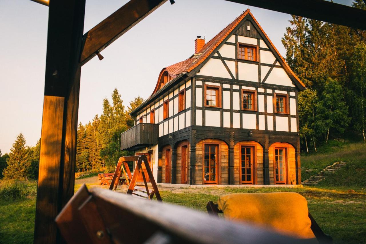 Izerski Horyzont - Dom Z Balia W Lesnej Perspektywie Kopaniec Buitenkant foto